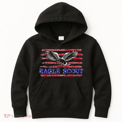 Eagle Flag Scout Gift Kids Hoodie