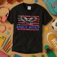 Eagle Flag Scout Gift Kids T-Shirt thumb 3