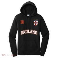 England Football Team Cute Gift Number 10 English Flag Soccer Women's Hoodie thumb 0