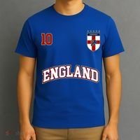 England Football Team Cute Gift Number 10 English Flag Soccer T-Shirt thumb 3