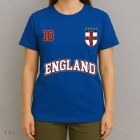 England Football Team Cute Gift Number 10 English Flag Soccer T-Shirt thumb 4