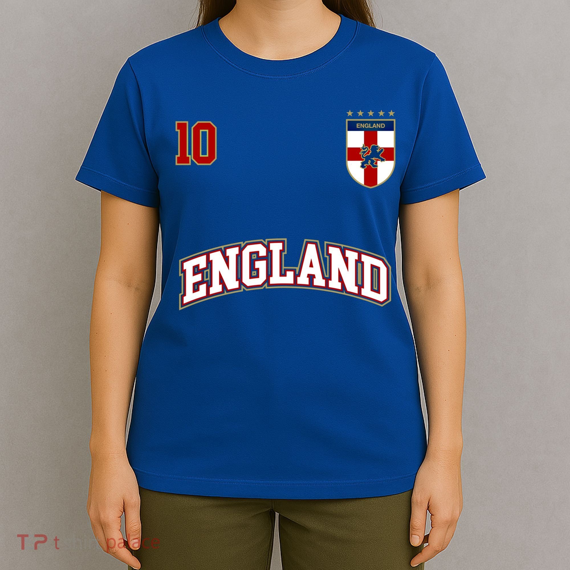 England Football Team Cute Gift Number 10 English Flag Soccer T-Shirt