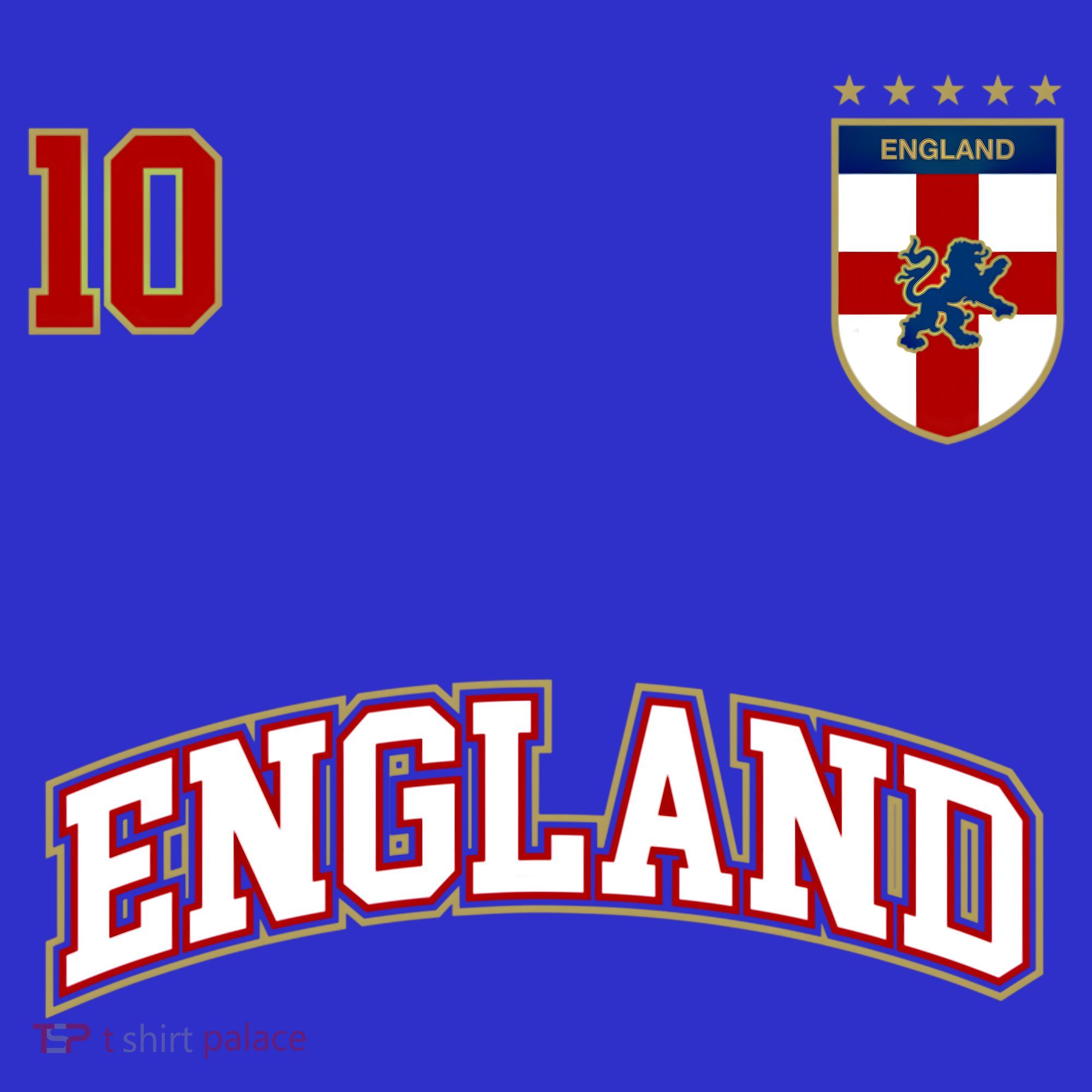 England Football Team Cute Gift Number 10 English Flag Soccer T-Shirt
