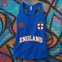 England Football Team Cute Gift Number 10 English Flag Soccer Women's Tank Top thumb 3