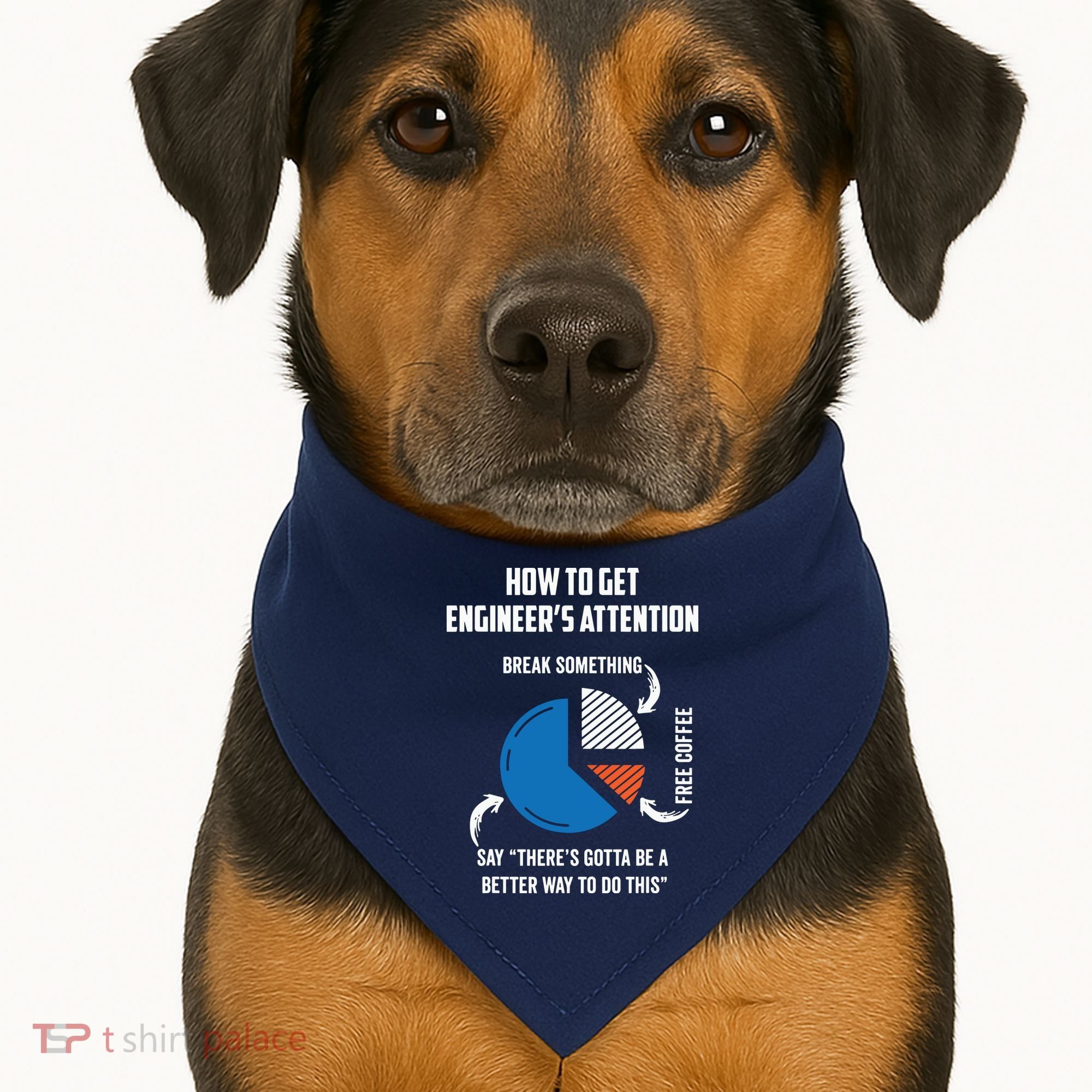 Engineer Funny Tee For Electrical Mechanical Civil Computer USA-Made Doggie Bandana