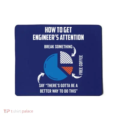 Engineer Funny Tee For Electrical Mechanical Civil Computer Mousepad