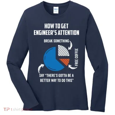 Engineer Funny Tee For Electrical Mechanical Civil Computer Women's Long Sleeve Shirt