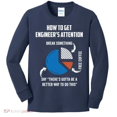 Engineer Funny Tee For Electrical Mechanical Civil Computer Kids Long Sleeve Shirt