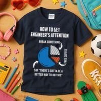 Engineer Funny Tee For Electrical Mechanical Civil Computer Kids T-Shirt thumb 3