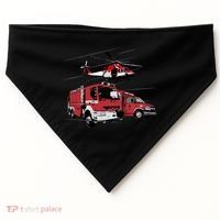 Ems Fire Truck Ambulance Rescue Helicopter Gift Cool Gift USA-Made Doggie Bandana thumb 0