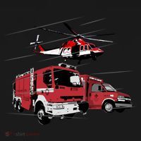 Ems Fire Truck Ambulance Rescue Helicopter Gift Cool Gift Bucket Hat thumb 4
