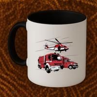 Ems Fire Truck Ambulance Rescue Helicopter Gift Cool Gift Coffee Mug thumb 2