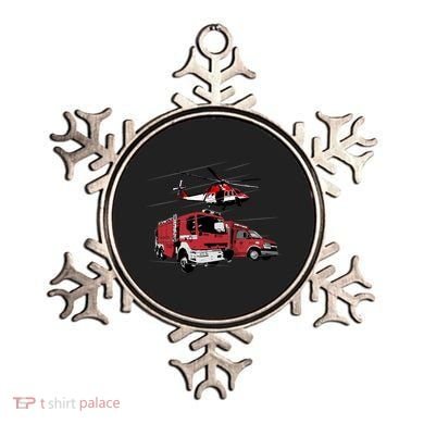 Ems Fire Truck Ambulance Rescue Helicopter Gift Cool Gift Ornament