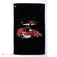 Ems Fire Truck Ambulance Rescue Helicopter Gift Cool Gift Golf Towel thumb 0