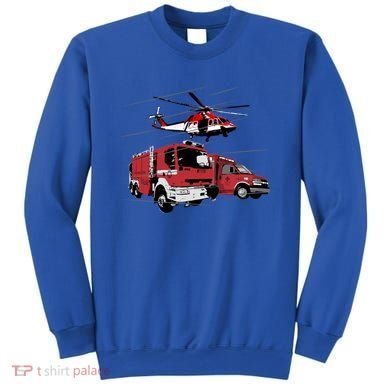 Ems Fire Truck Ambulance Rescue Helicopter Gift Cool Gift Sweatshirt