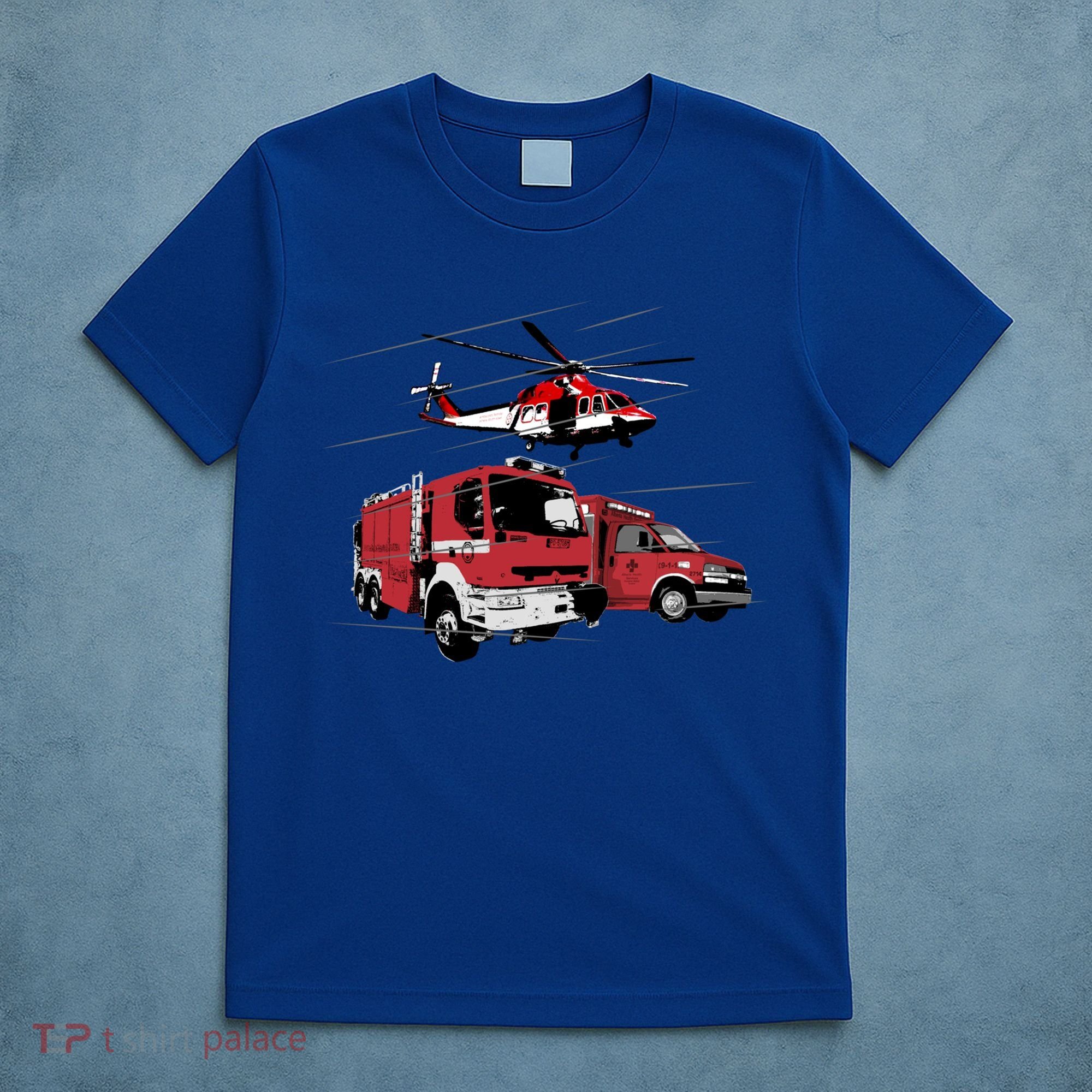 Ems Fire Truck Ambulance Rescue Helicopter Gift Cool Gift T-Shirt