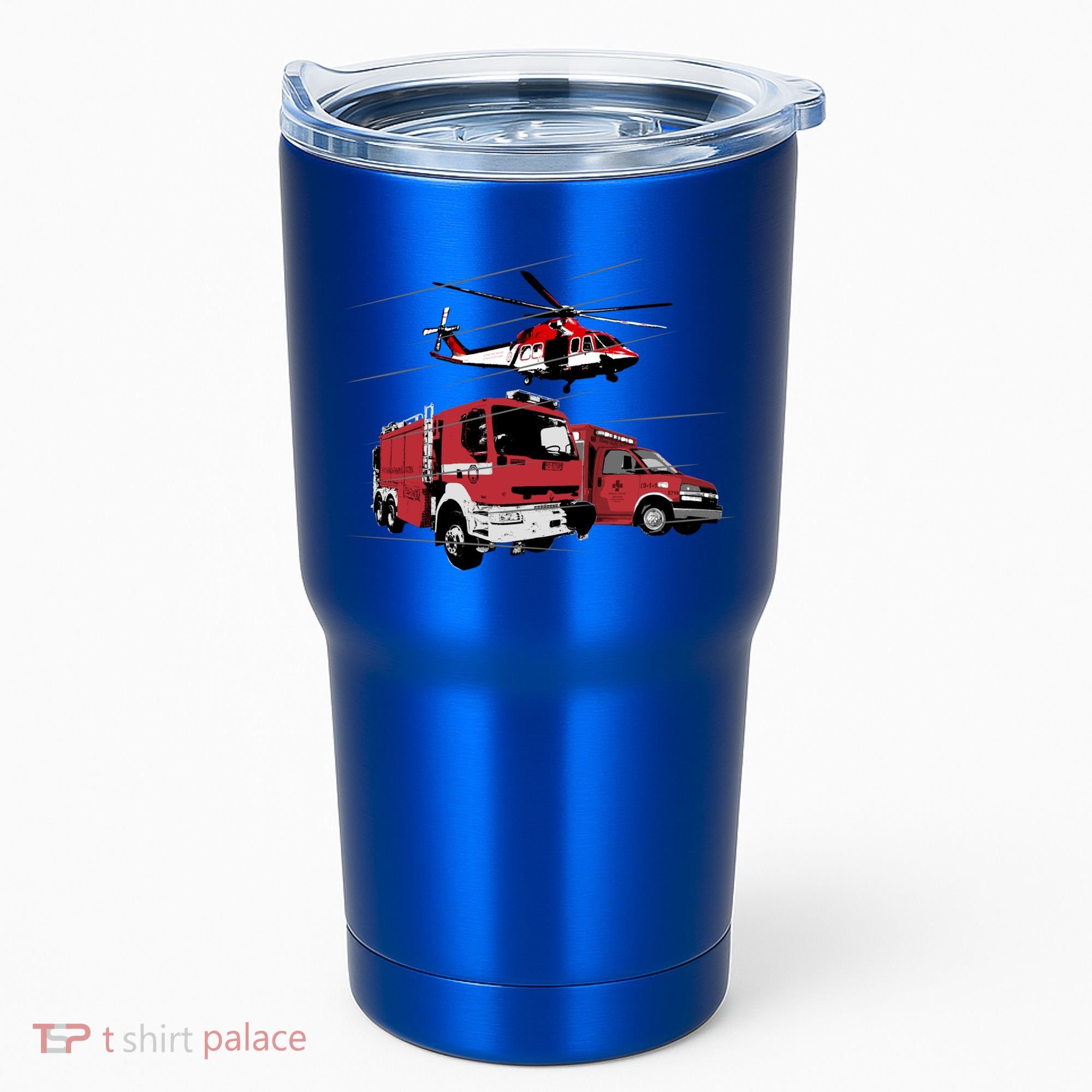 Ems Fire Truck Ambulance Rescue Helicopter Gift Cool Gift Tumbler