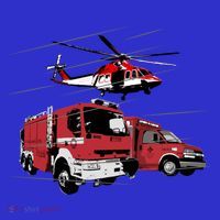 Ems Fire Truck Ambulance Rescue Helicopter Gift Cool Gift Mousepad thumb 1