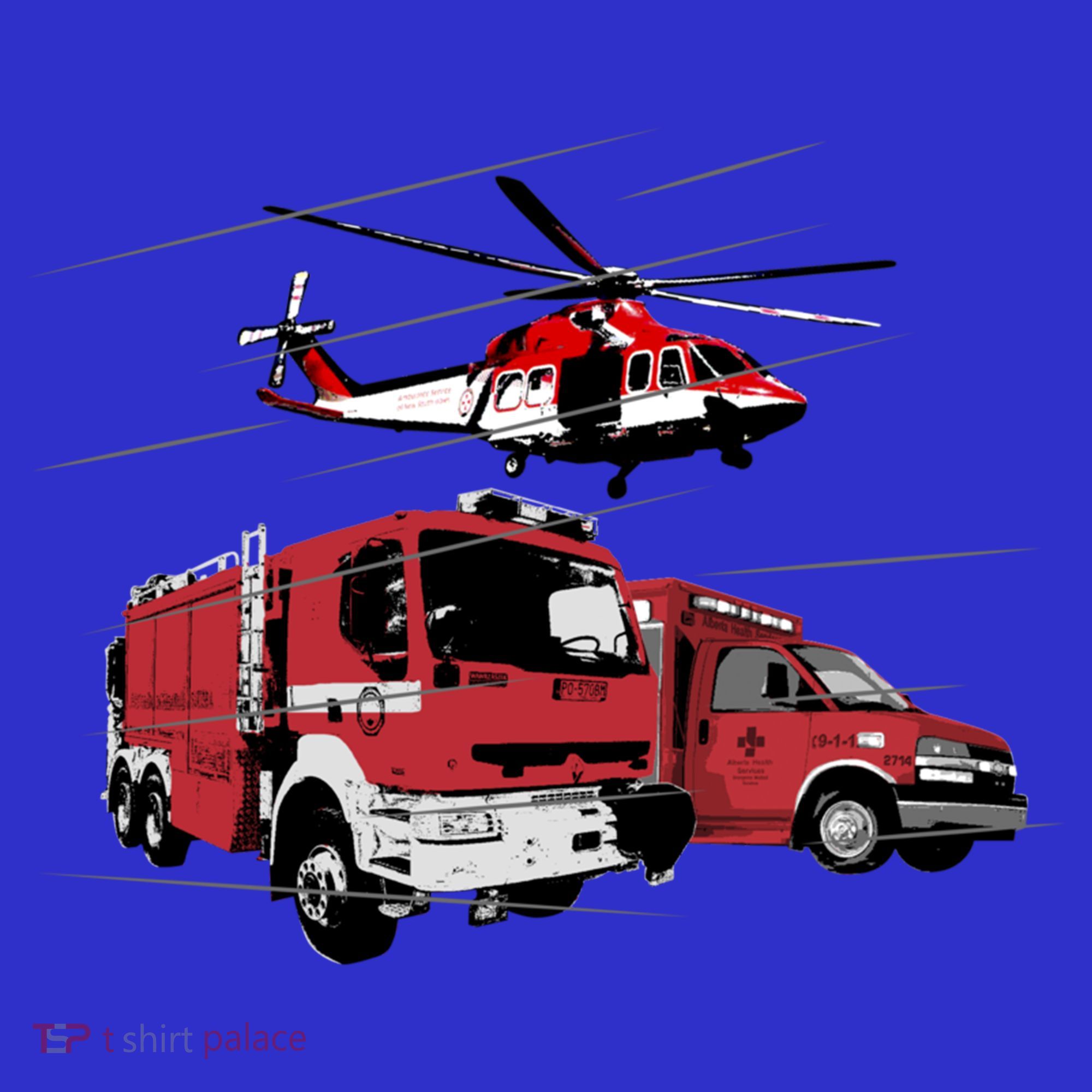 Ems Fire Truck Ambulance Rescue Helicopter Gift Cool Gift Women's Tank Top