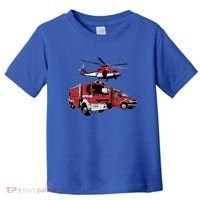 Ems Fire Truck Ambulance Rescue Helicopter Gift Cool Gift Toddler T-Shirt thumb 0