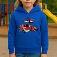 Ems Fire Truck Ambulance Rescue Helicopter Gift Cool Gift Kids Hoodie thumb 3