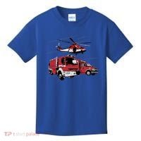 Ems Fire Truck Ambulance Rescue Helicopter Gift Cool Gift Kids T-Shirt thumb 0