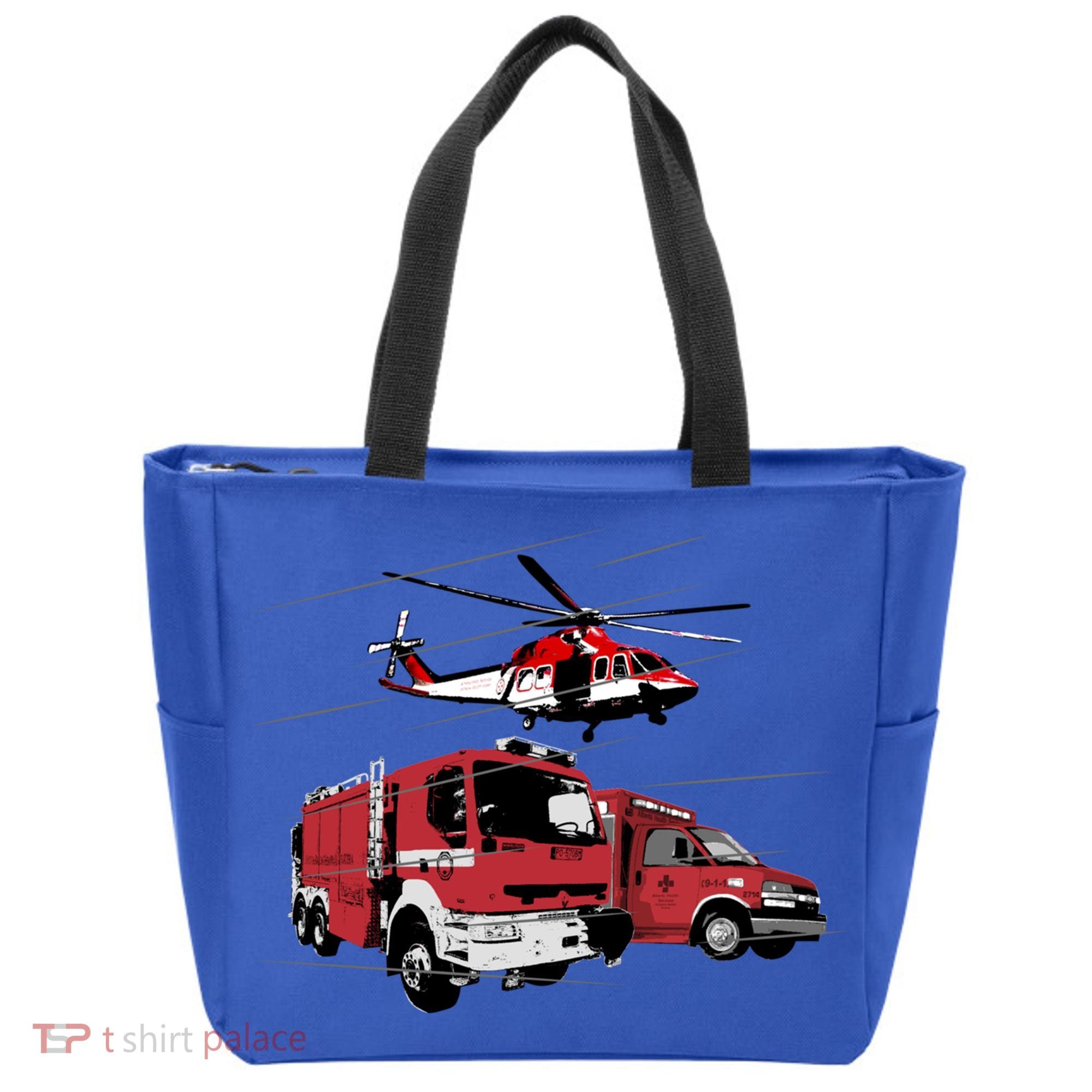 Ems Fire Truck Ambulance Rescue Helicopter Gift Cool Gift Tote Bag