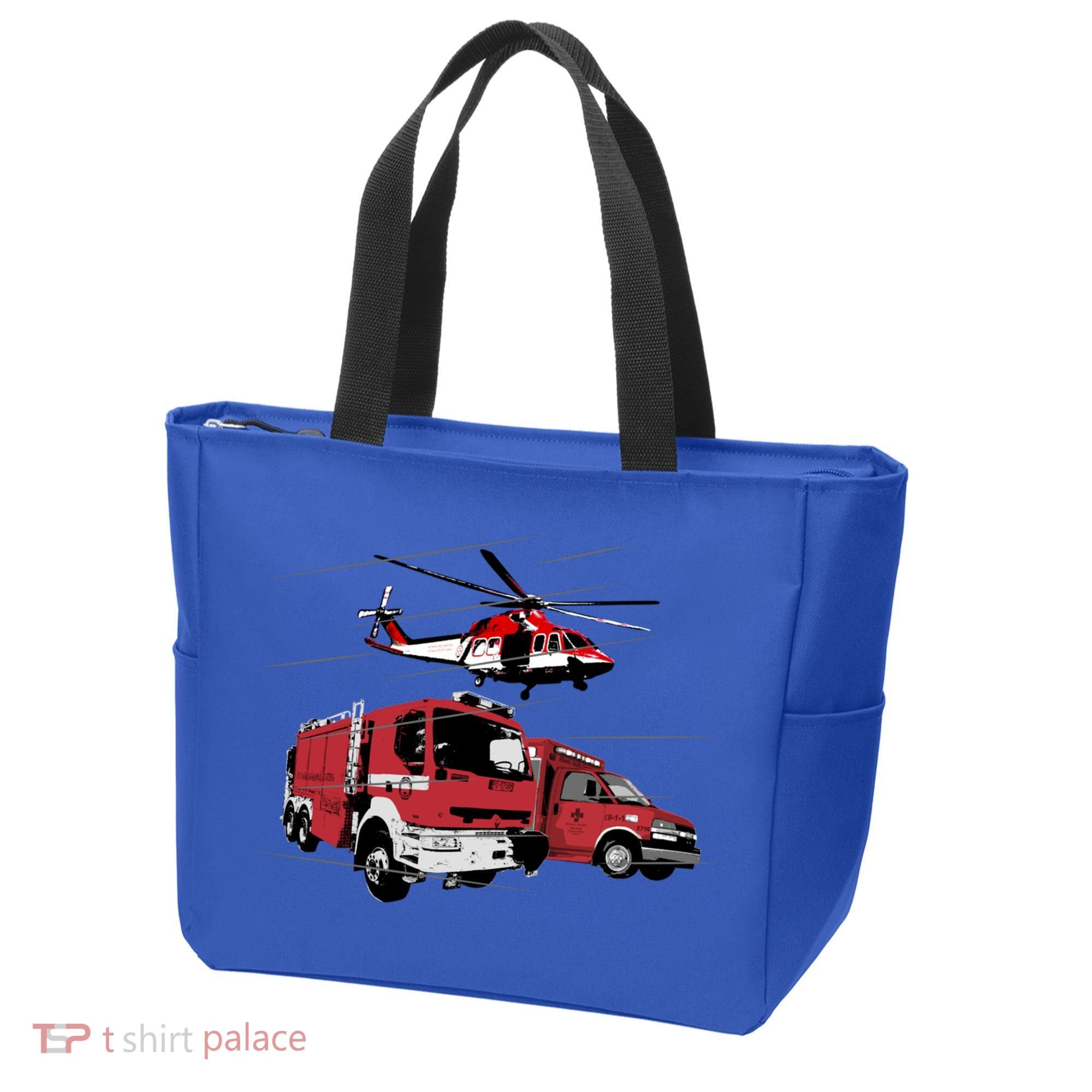 Ems Fire Truck Ambulance Rescue Helicopter Gift Cool Gift Tote Bag