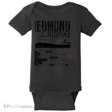 Edmund Fitzgerald US vintage Gitche Gumee Baby Bodysuit
