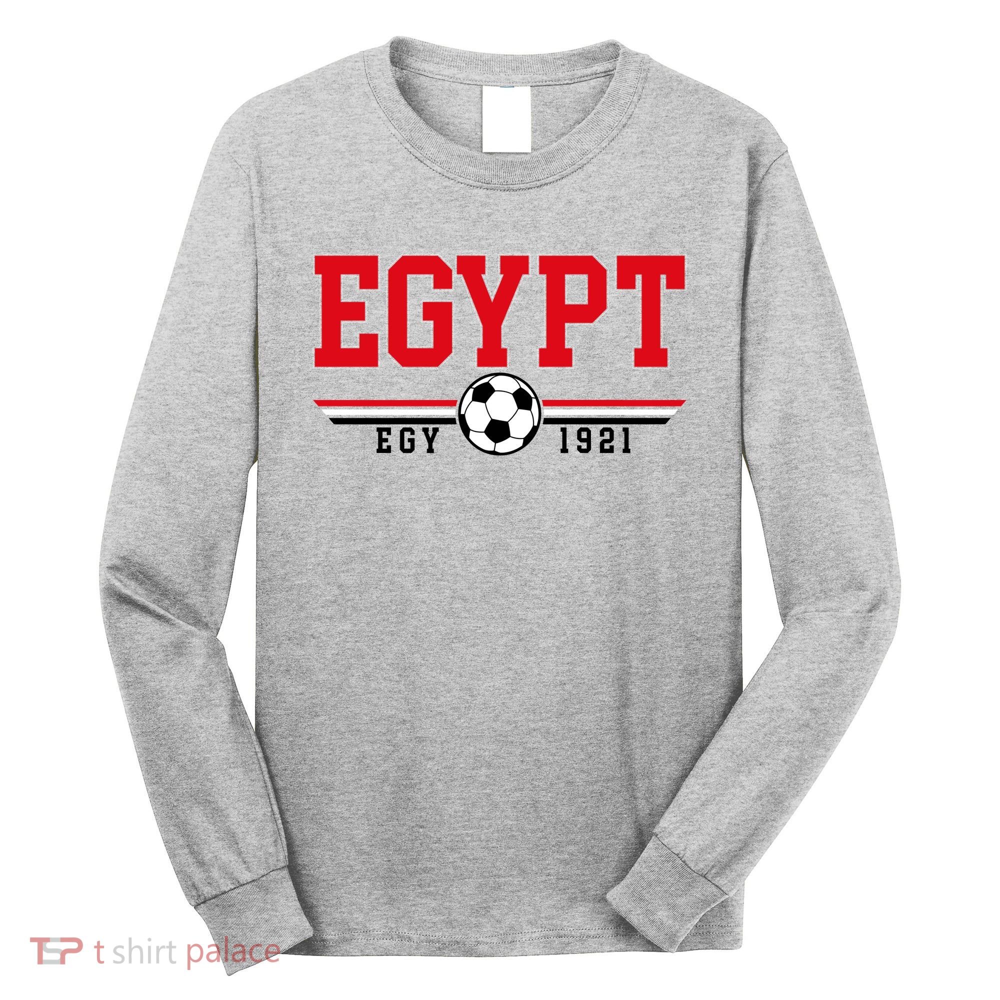 Egypt Futbol World Soccer Team Crest Long Sleeve Shirt