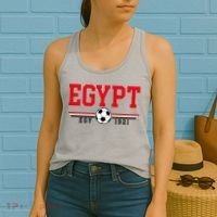 Egypt Futbol World Soccer Team Crest Women's Tank Top thumb 2
