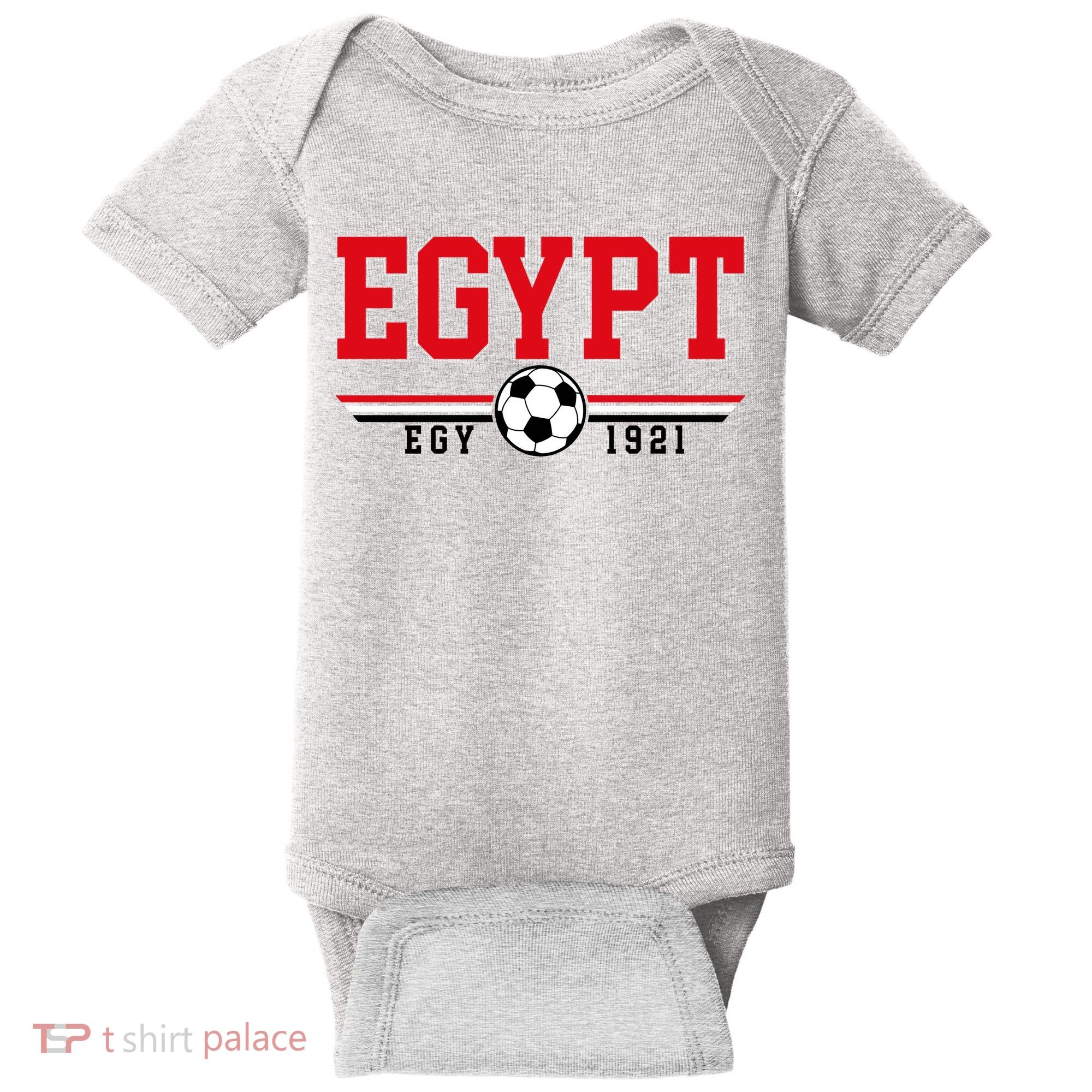 Egypt Futbol World Soccer Team Crest Baby Bodysuit