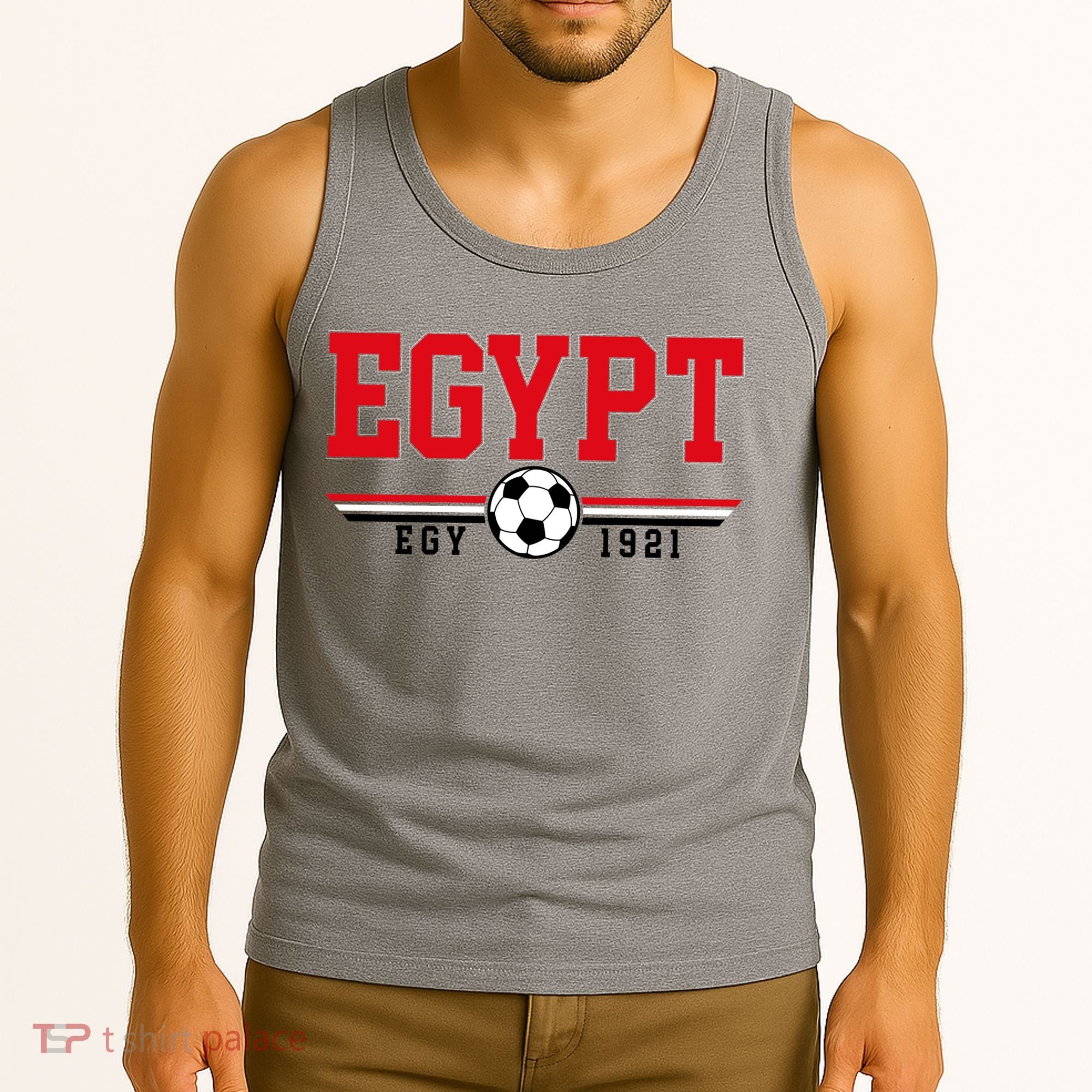 Egypt Futbol World Soccer Team Crest Tank Top