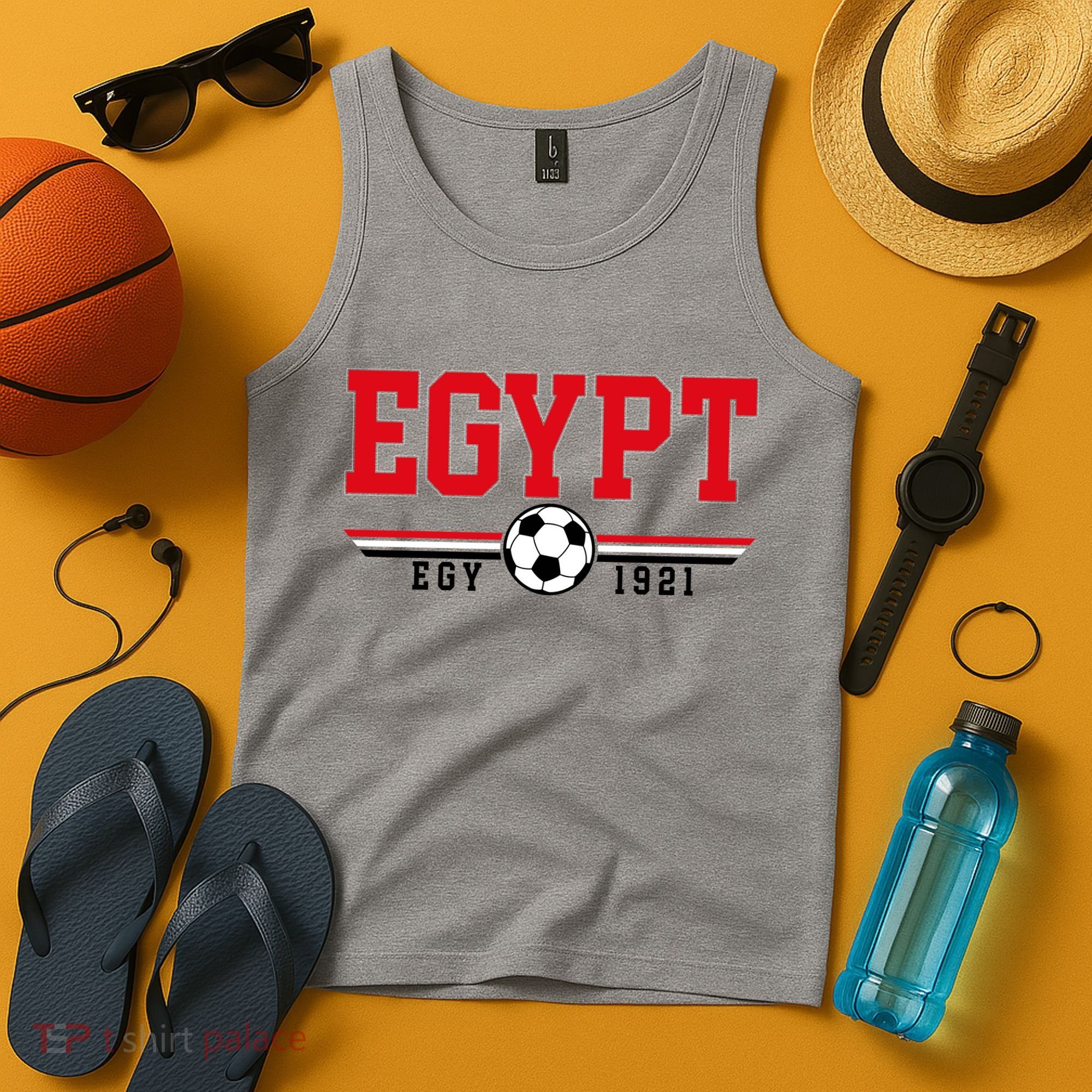 Egypt Futbol World Soccer Team Crest Tank Top
