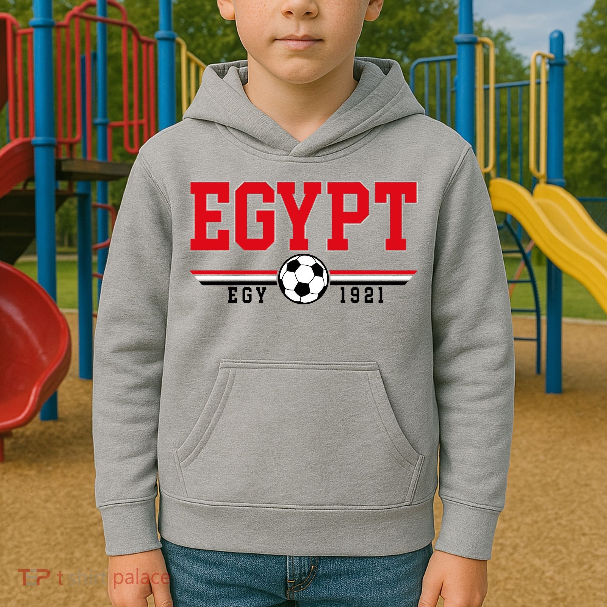 Egypt Futbol World Soccer Team Crest Kids Hoodie