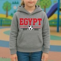 Egypt Futbol World Soccer Team Crest Kids Hoodie thumb 3