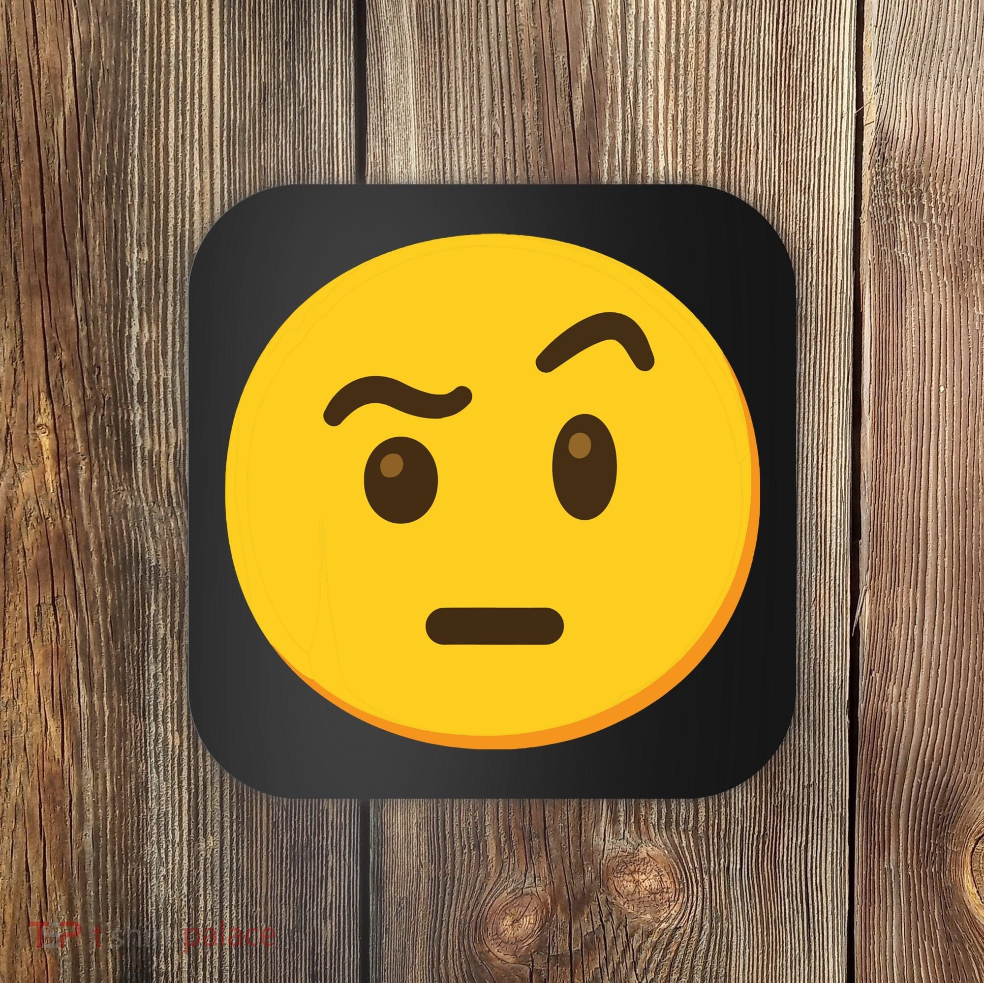 Emoticon Face With Raised Eyebrow Gift Coaster