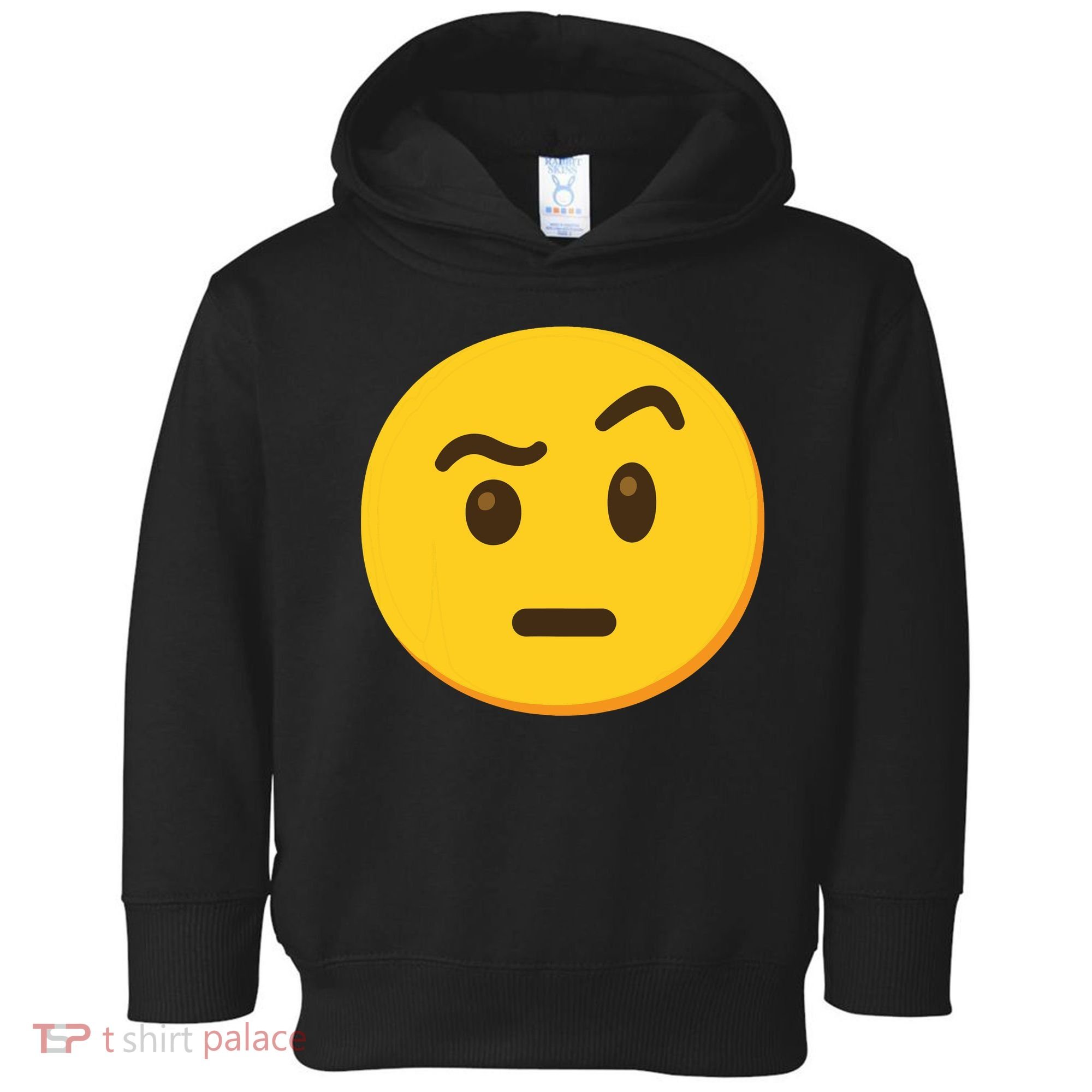 Emoticon Face With Raised Eyebrow Gift Toddler Hoodie