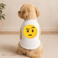 Emoticon Face With Raised Eyebrow Gift Doggie Tank thumb 2