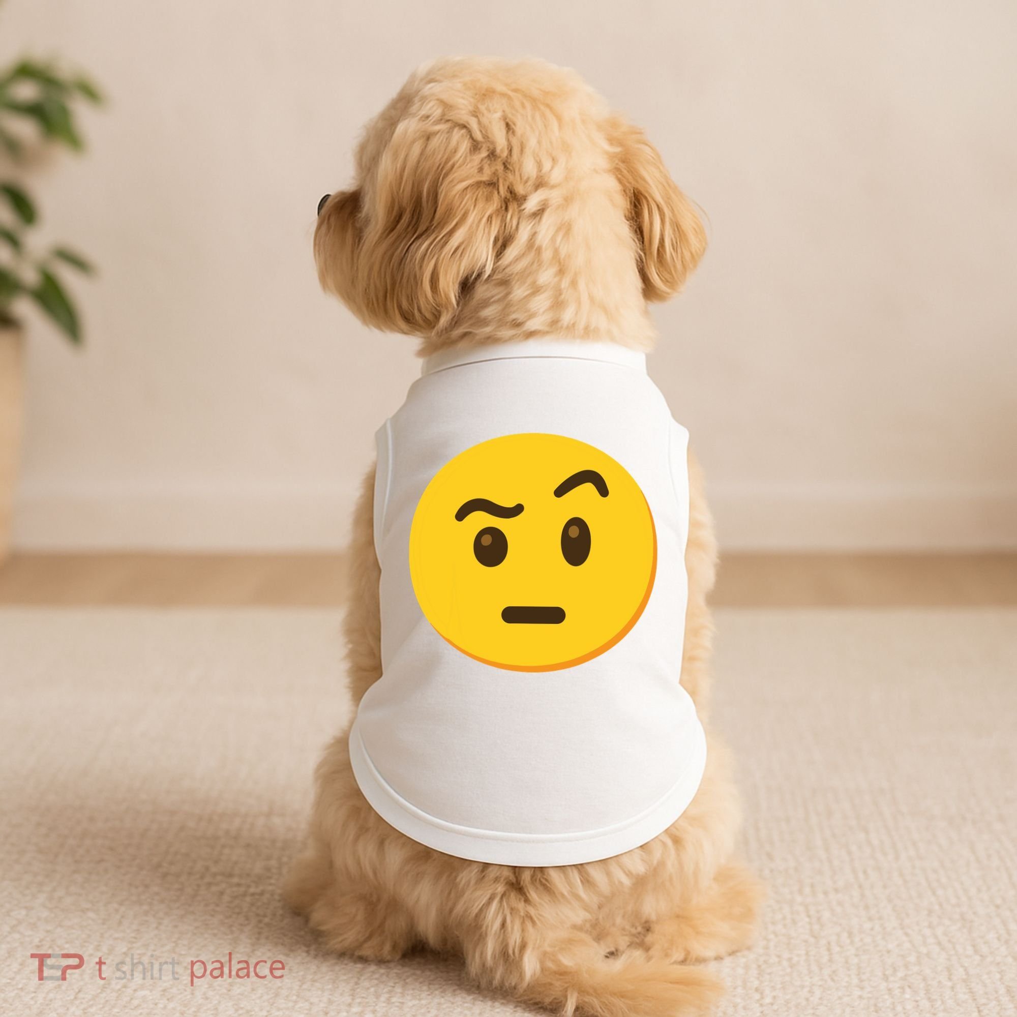 Emoticon Face With Raised Eyebrow Gift Doggie Tank