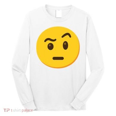 Emoticon Face With Raised Eyebrow Gift Long Sleeve Shirt