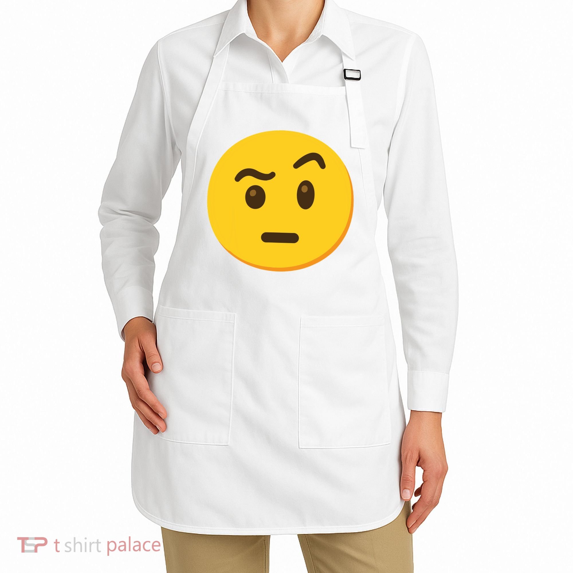 Emoticon Face With Raised Eyebrow Gift Apron