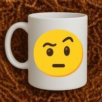 Emoticon Face With Raised Eyebrow Gift Coffee Mug thumb 2