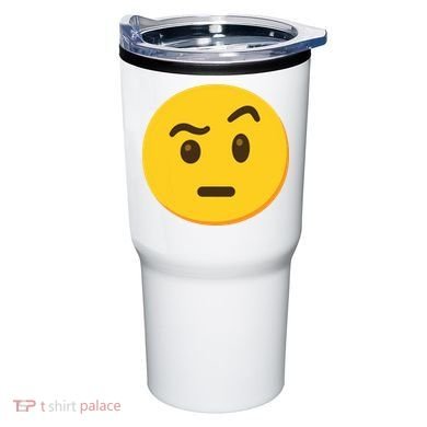 Emoticon Face With Raised Eyebrow Gift Tumbler