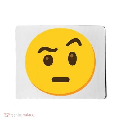 Emoticon Face With Raised Eyebrow Gift Mousepad