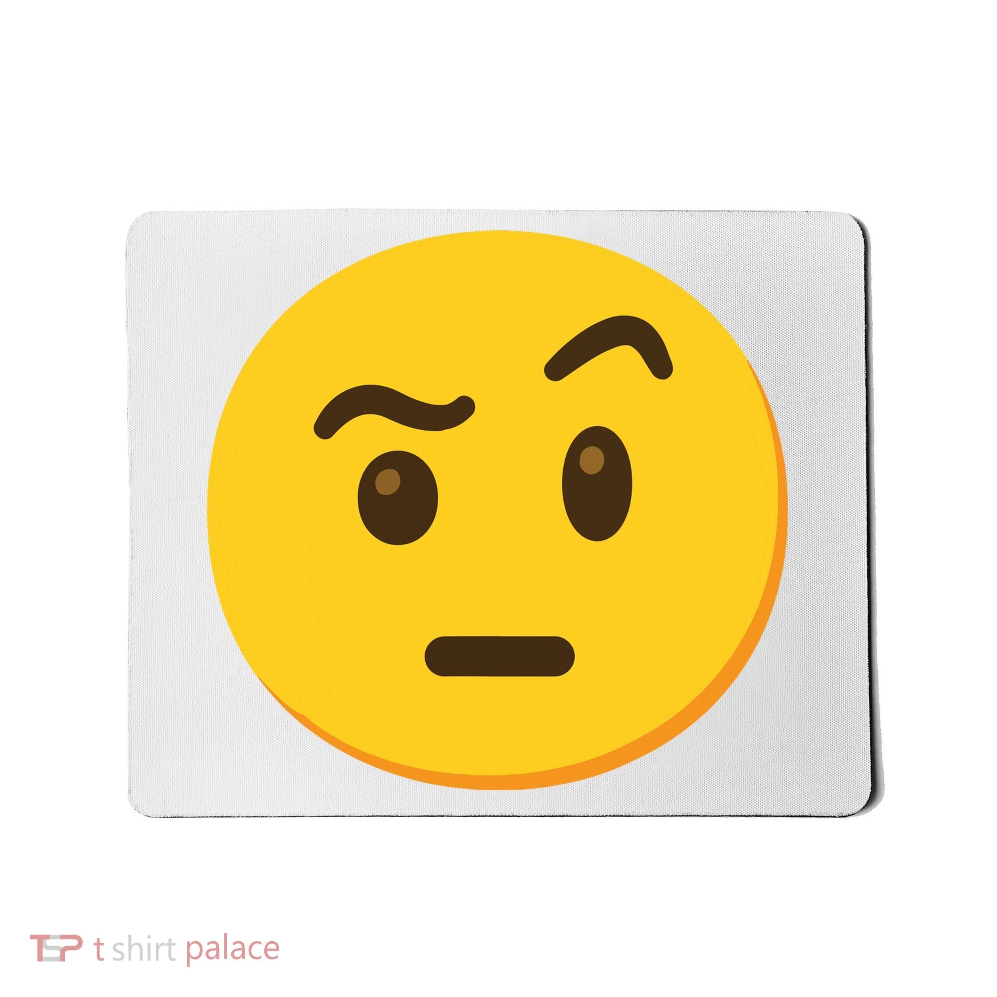 Emoticon Face With Raised Eyebrow Gift Mousepad