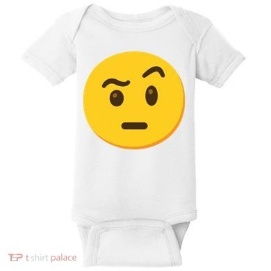 Emoticon Face With Raised Eyebrow Gift Baby Bodysuit