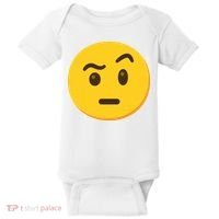 Emoticon Face With Raised Eyebrow Gift Baby Bodysuit thumb 0
