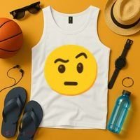 Emoticon Face With Raised Eyebrow Gift Tank Top thumb 4