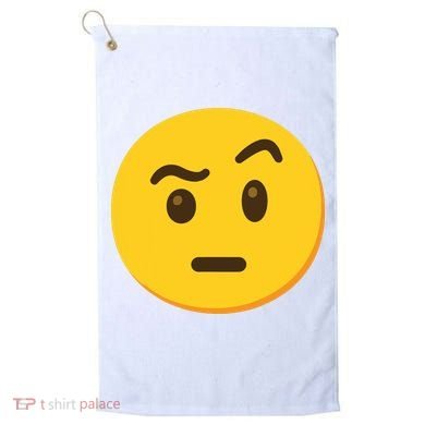 Emoticon Face With Raised Eyebrow Gift Golf Towel